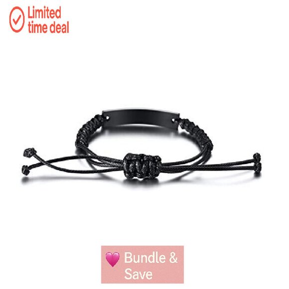 Adjustable Stainless Steel Bible Verse ID Bracelet, Inspirational Christian Gift - Picture 7 of 7